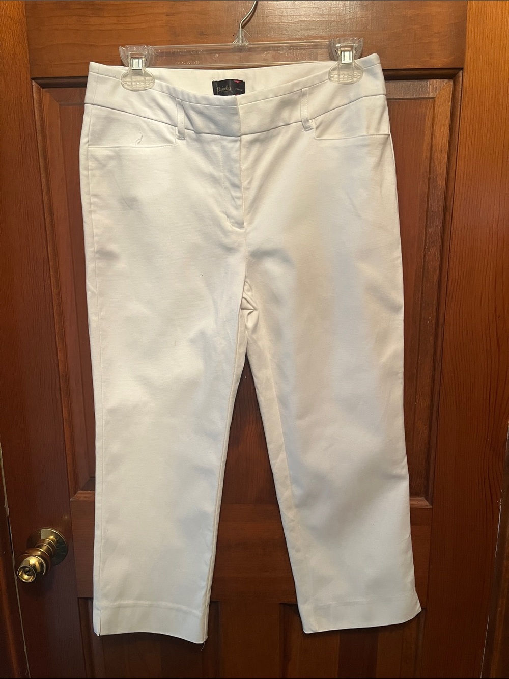 EUC Rafaella Classic White Cropped Capri Career Dress Pants Size 4